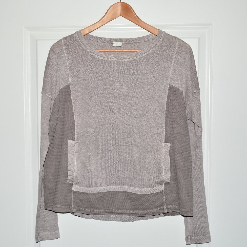 Poetry Fashion (UK) Soft-washed Jersey Top in Taupe/runs large